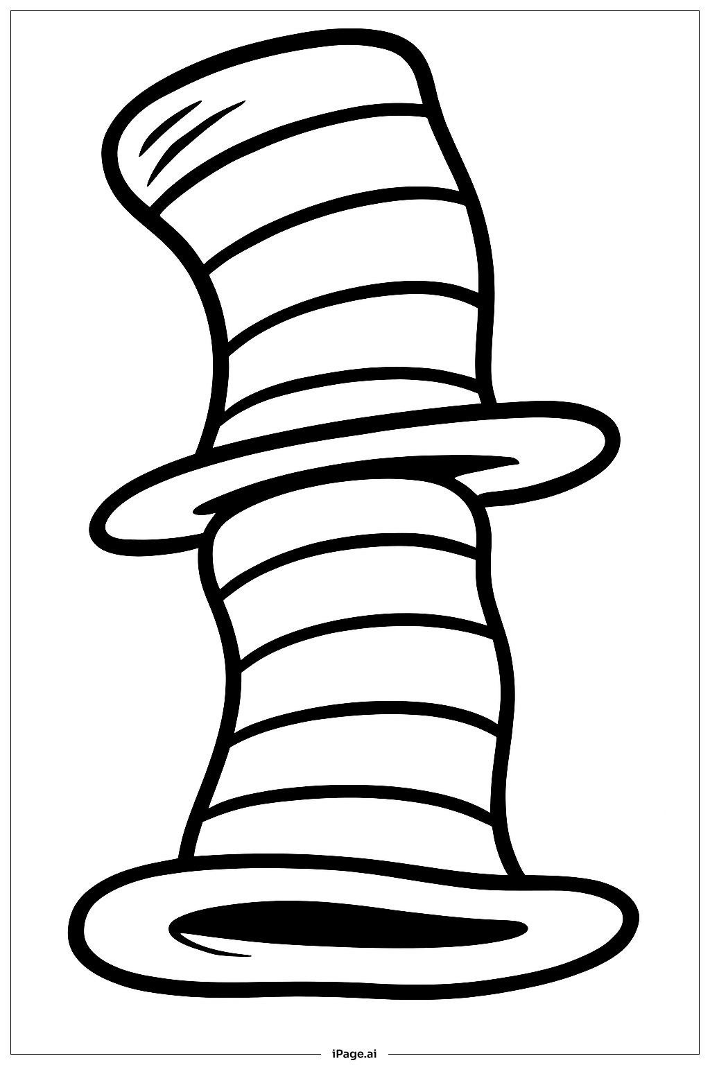  Dr Seuss Simple Hat Stack Coloring Page 