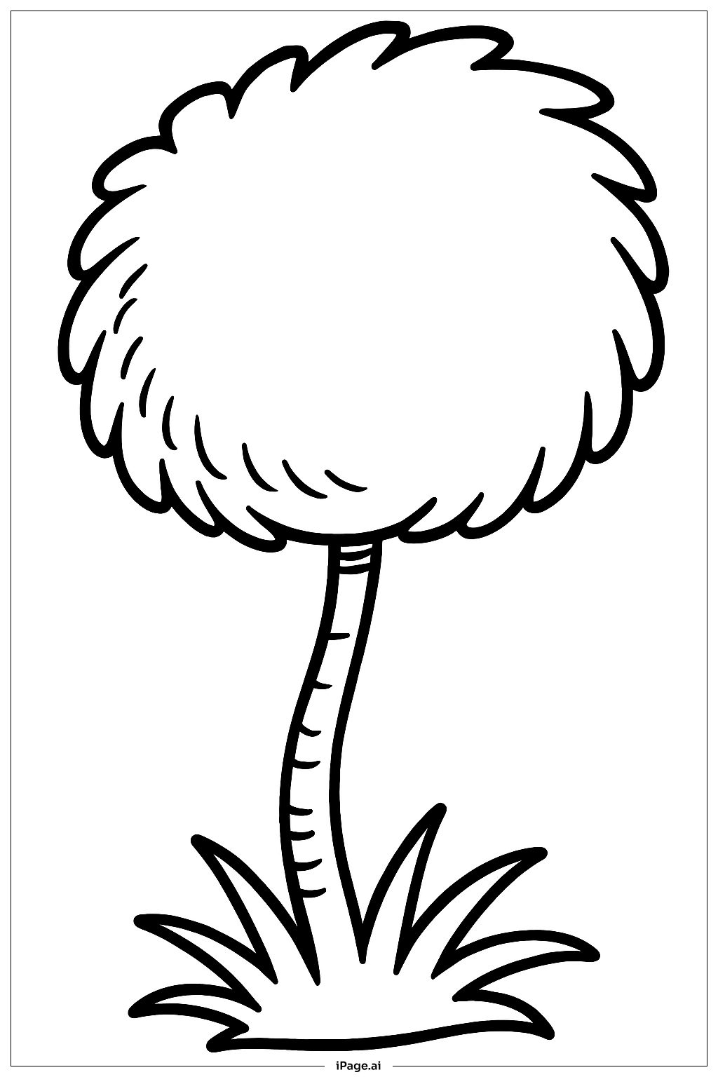  Dr Seuss Small Tree Shape Coloring Page 