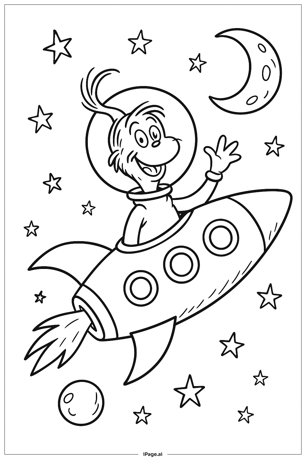  Dr Seuss Space Explorer Coloring Page 