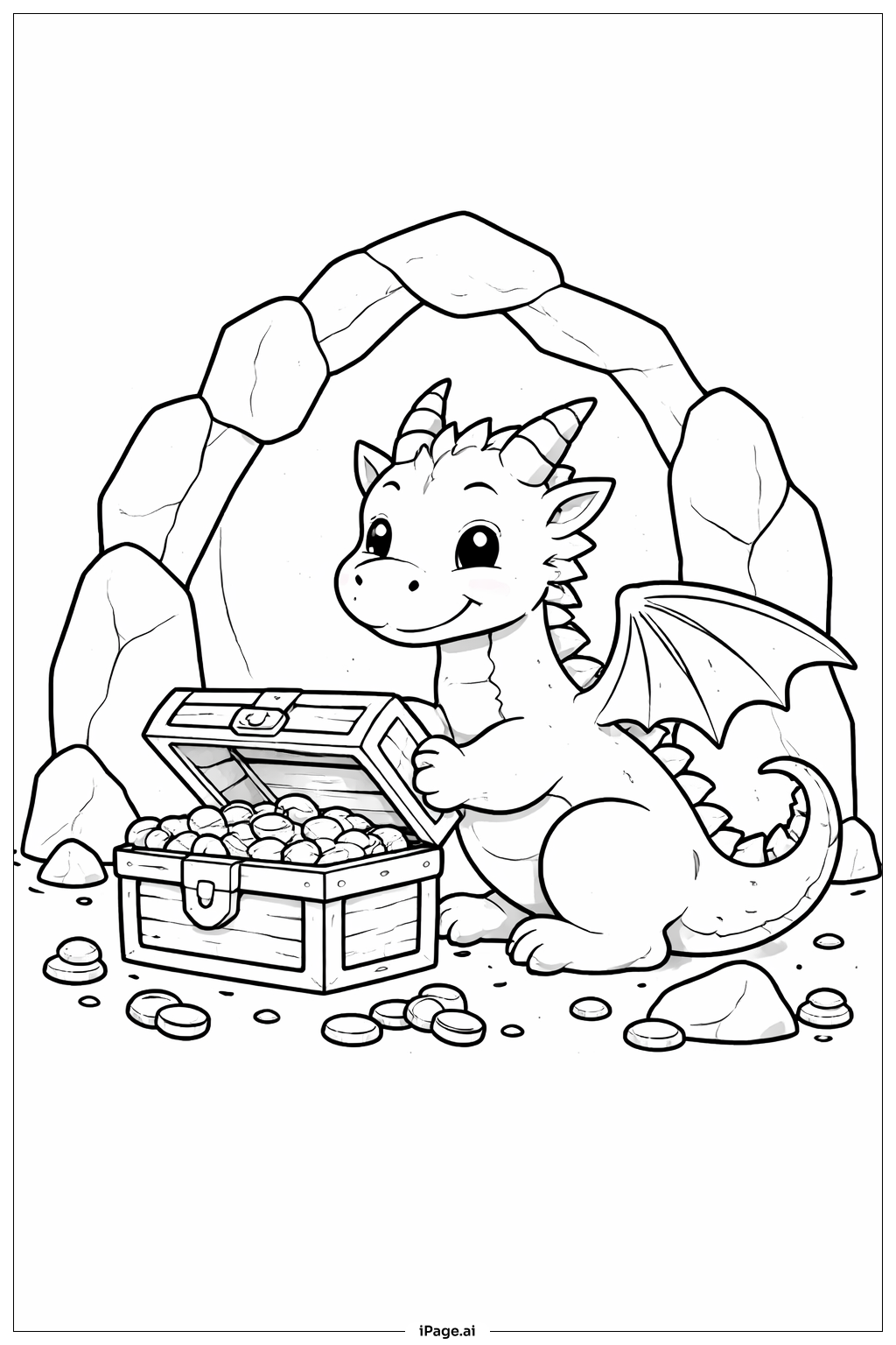 Dragão e Baú de Tesouro