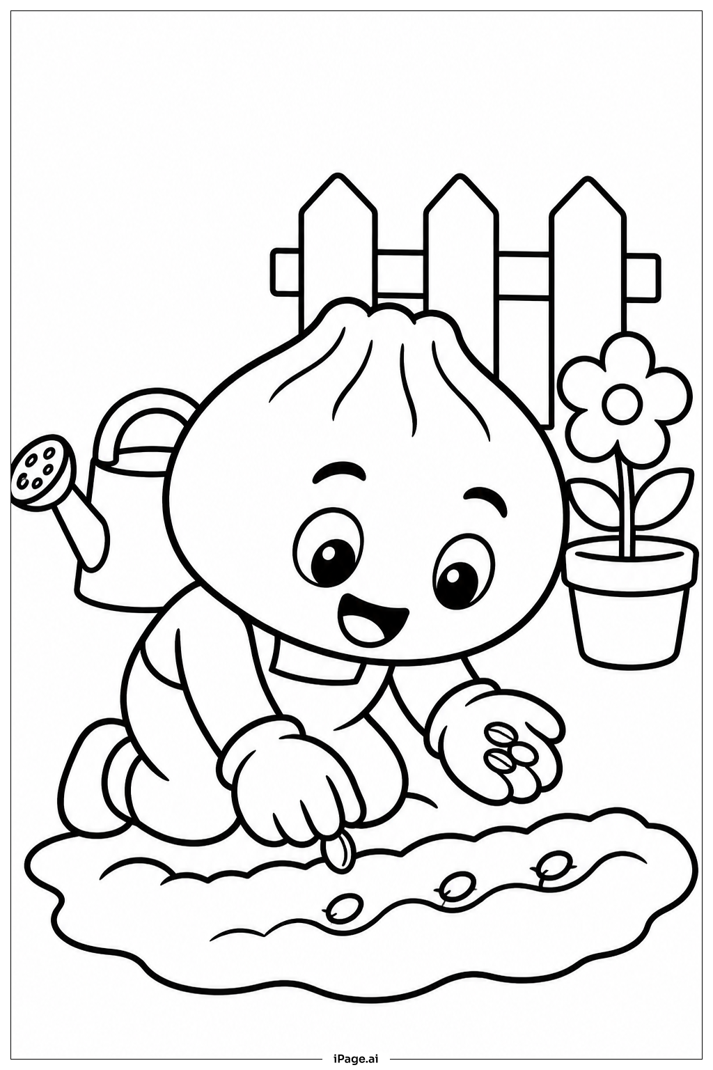 湯圓種植種子著色頁