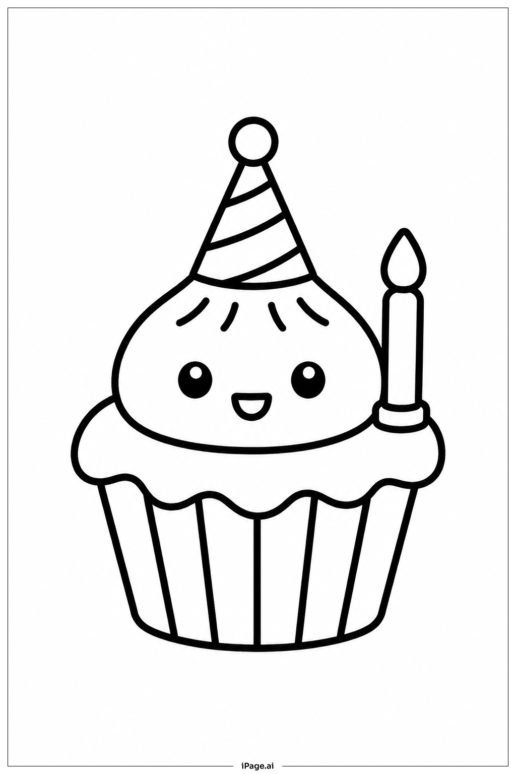  Page de coloriage Dumpling Squishy Birthday 