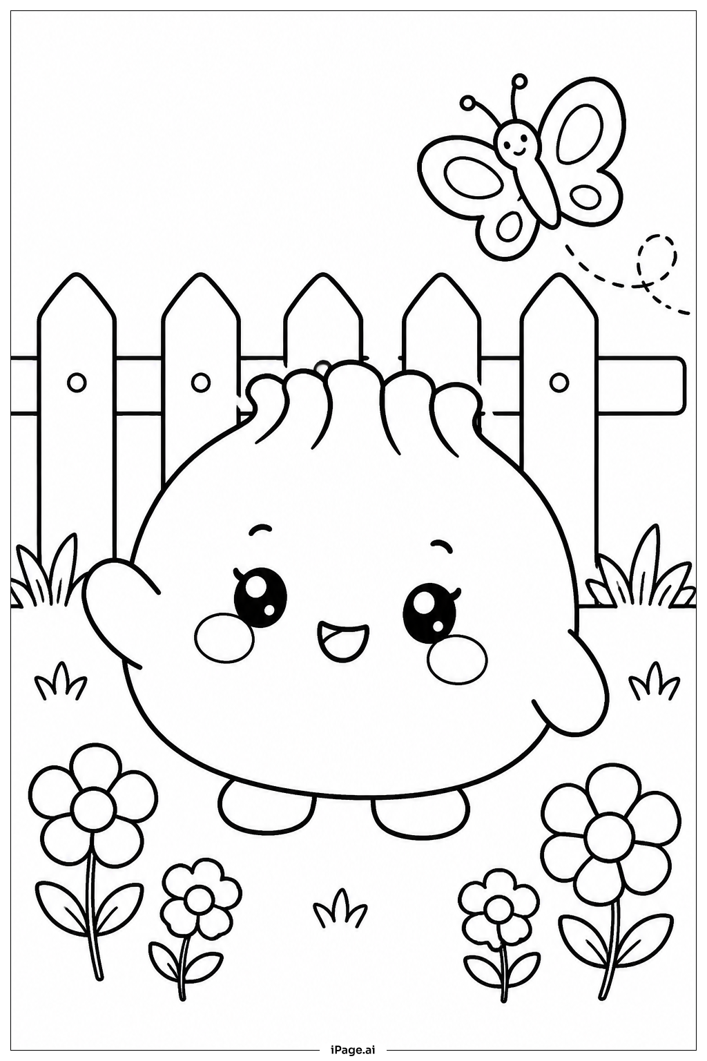  Dumpling Squishy Im Garten Ausmalseite 