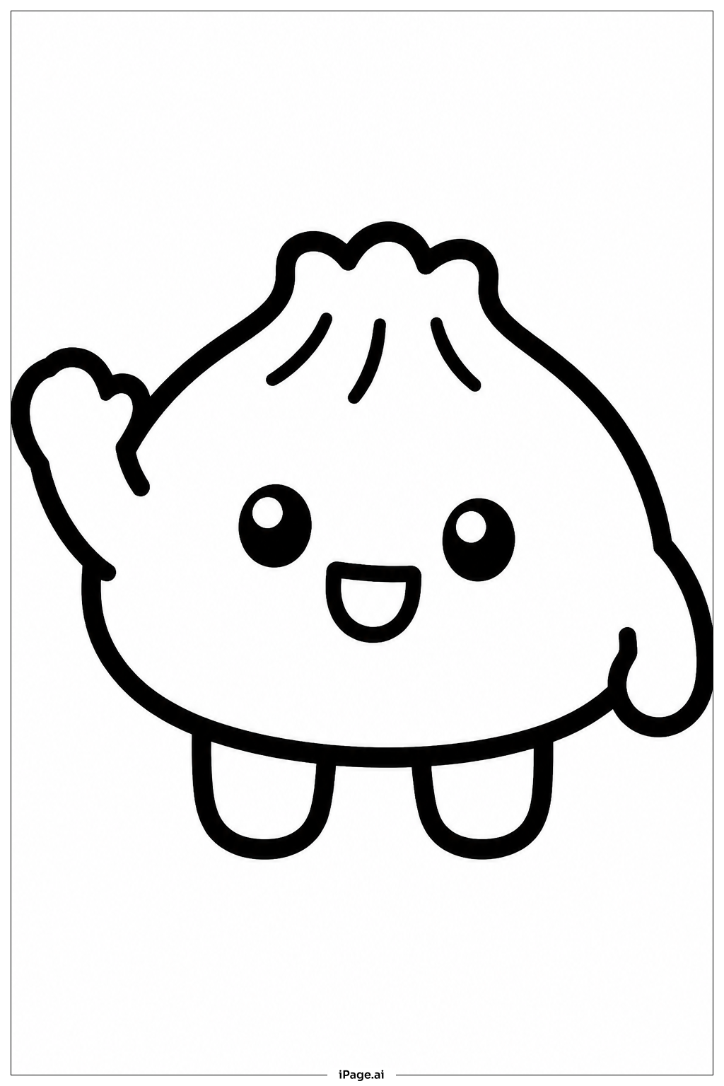  Trang tô màu Dumpling Squishy Vẫy Tay 
