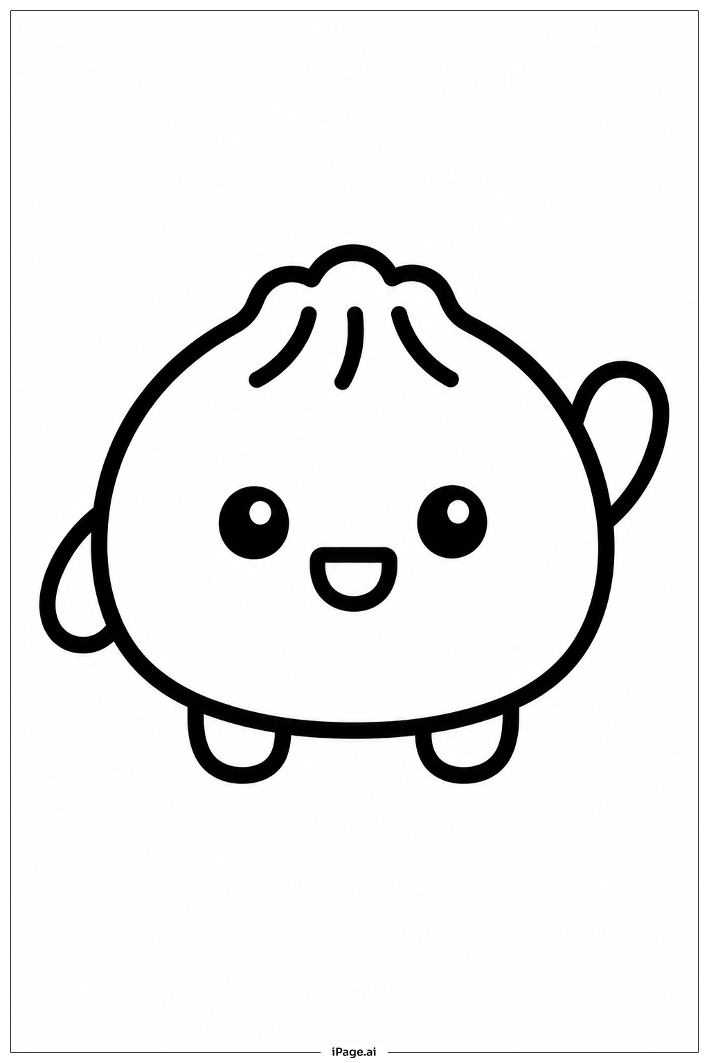 Dumpling Squishy Waving Coloring Page Free PDF PNG Printable Dumpling Squishy Waving Coloring Page Free PDF PNG Printable