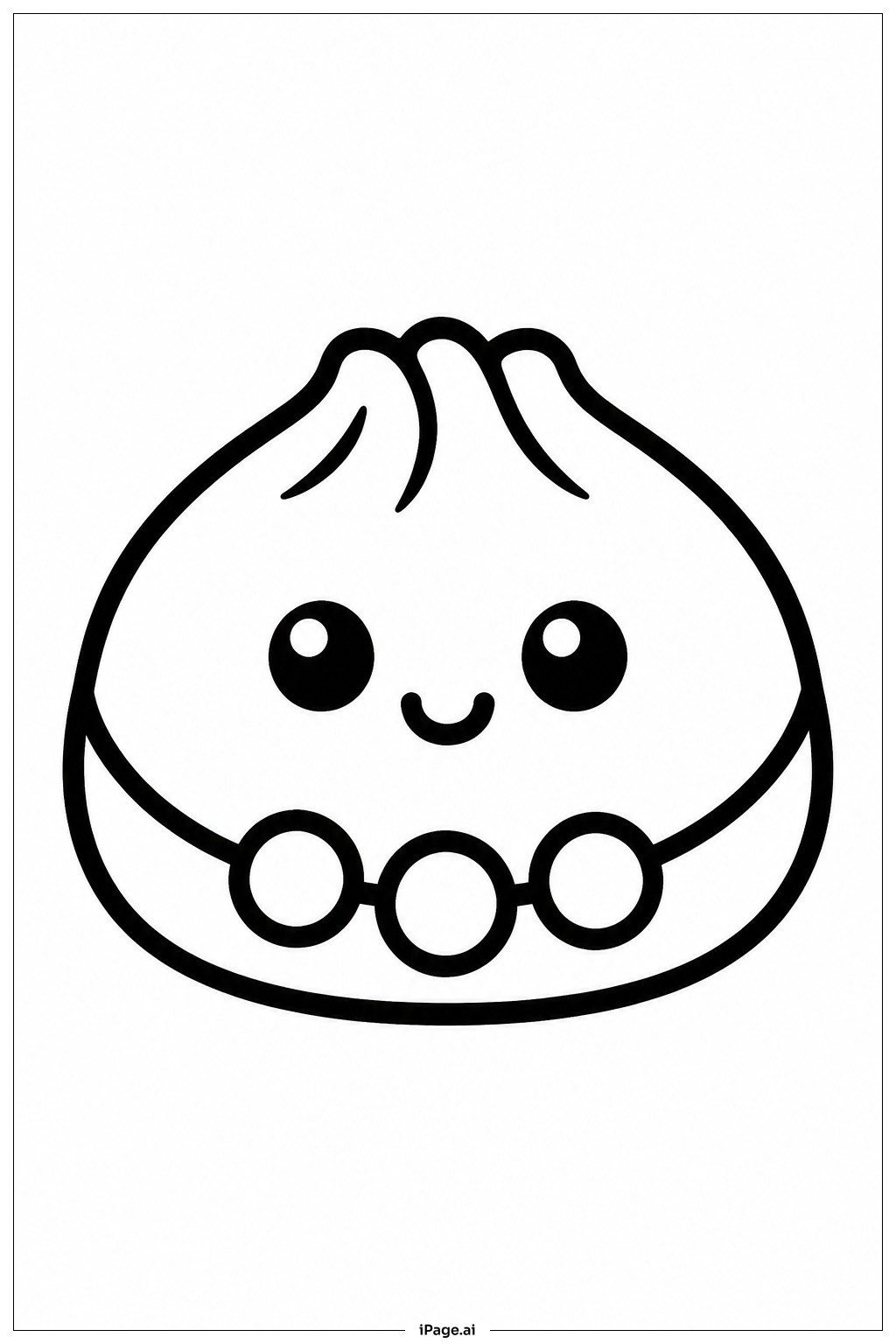  Page de coloriage Dumpling Squishy With Necklace 