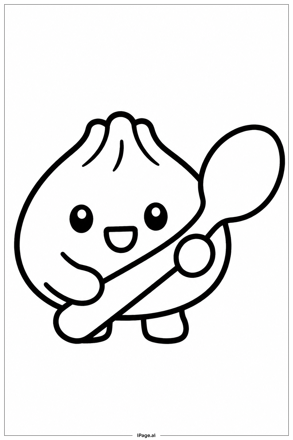 Dumpling Squishy With Spoon
