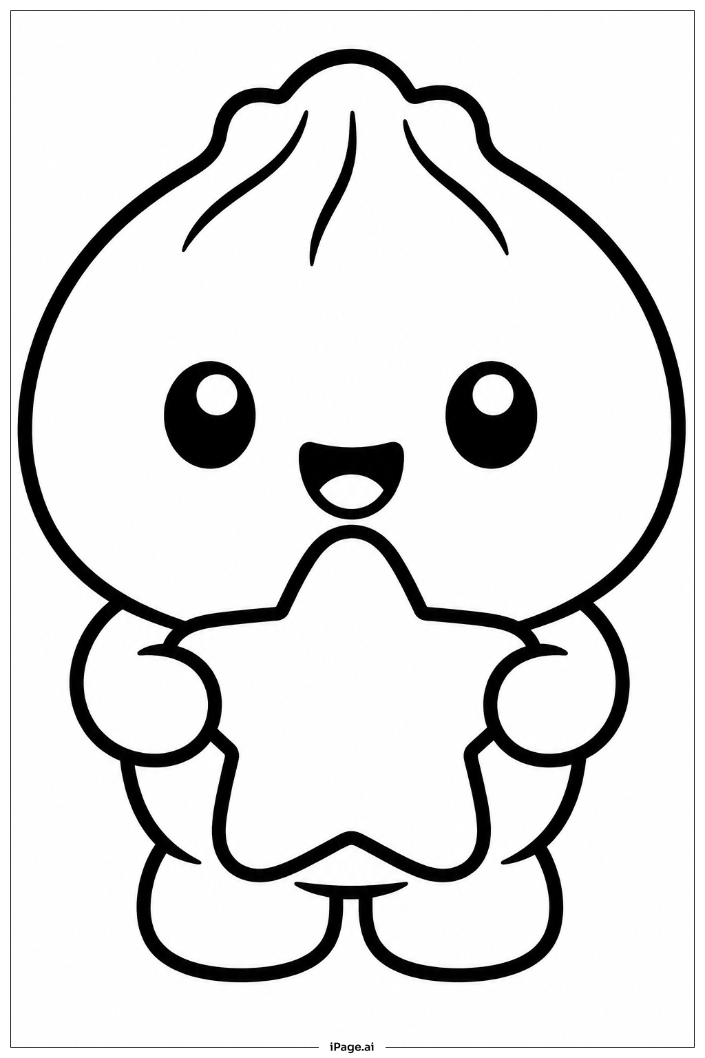 星星餃子著色頁