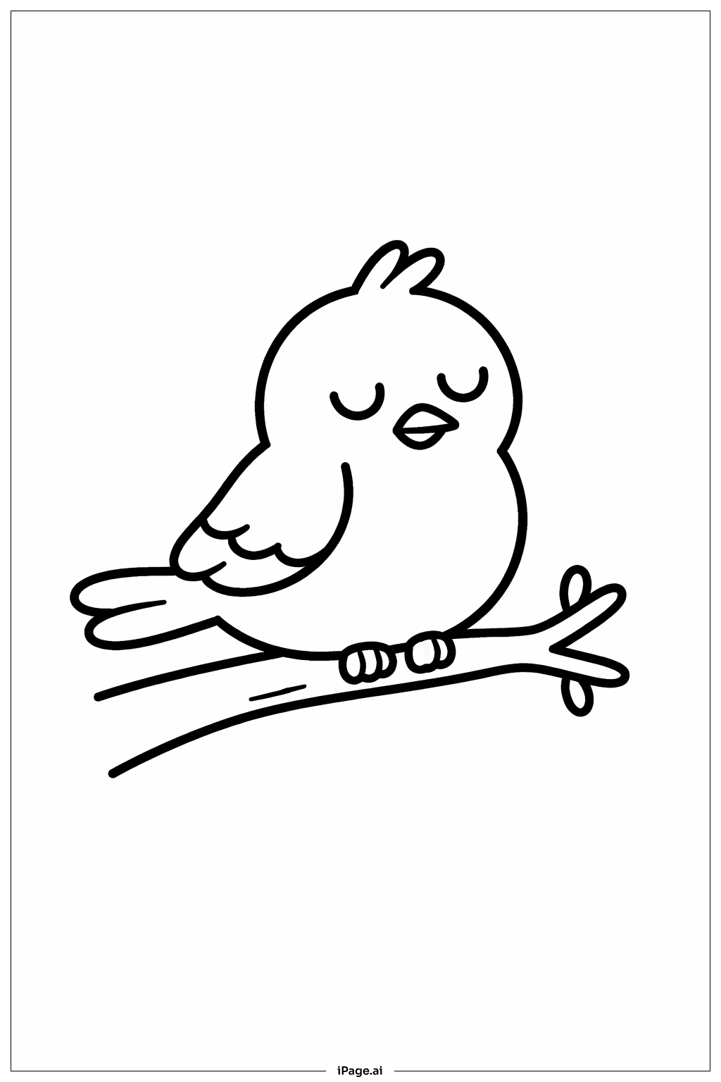 アースデイの鳥の塗り絵ページ