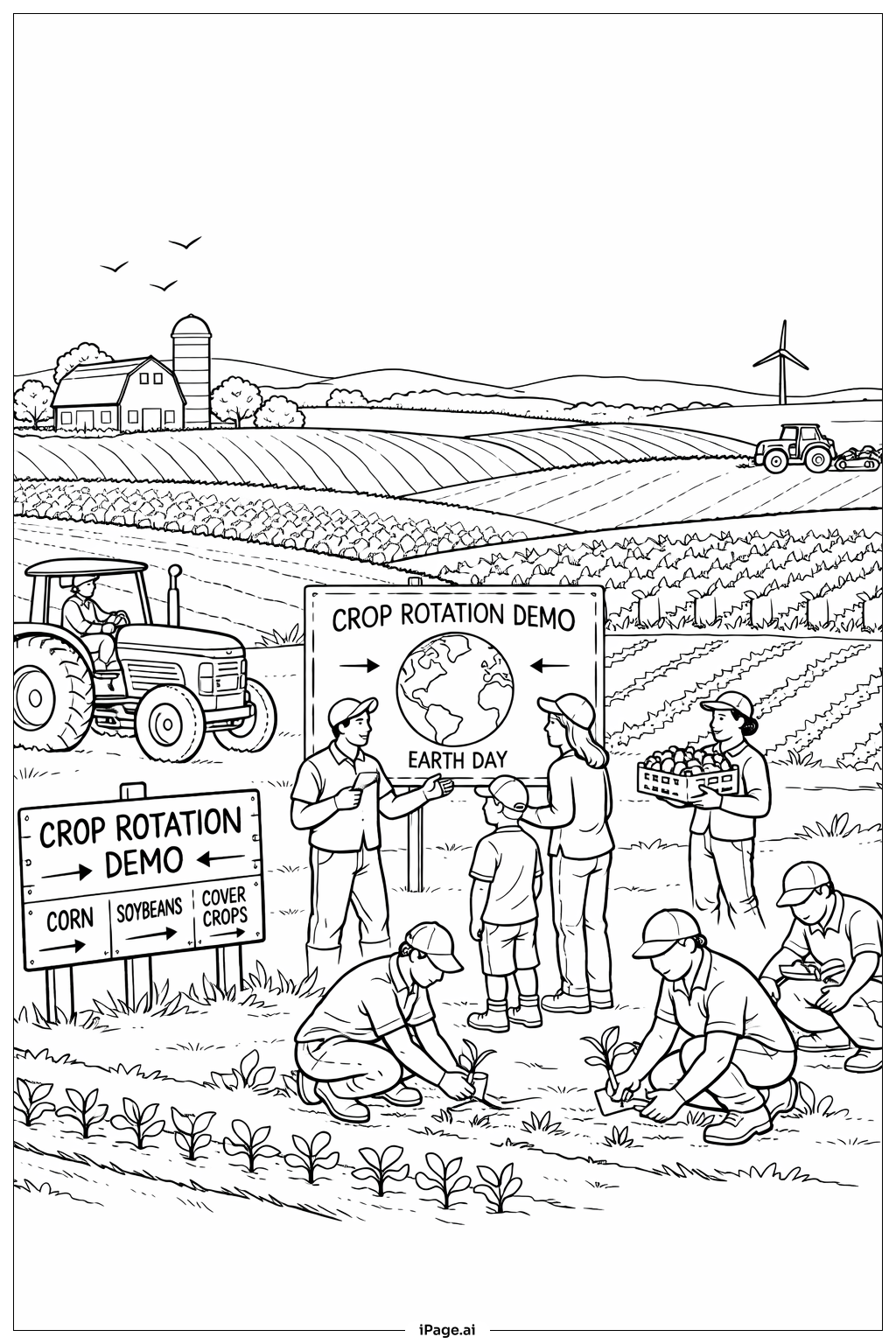 地球日農場復育著色頁