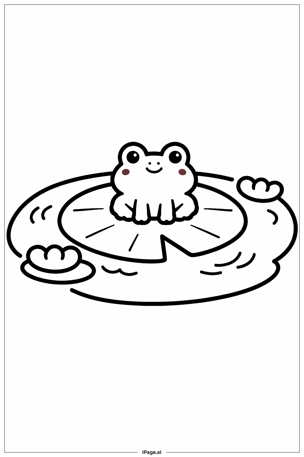  Earth Day Little Pond Coloring Page 