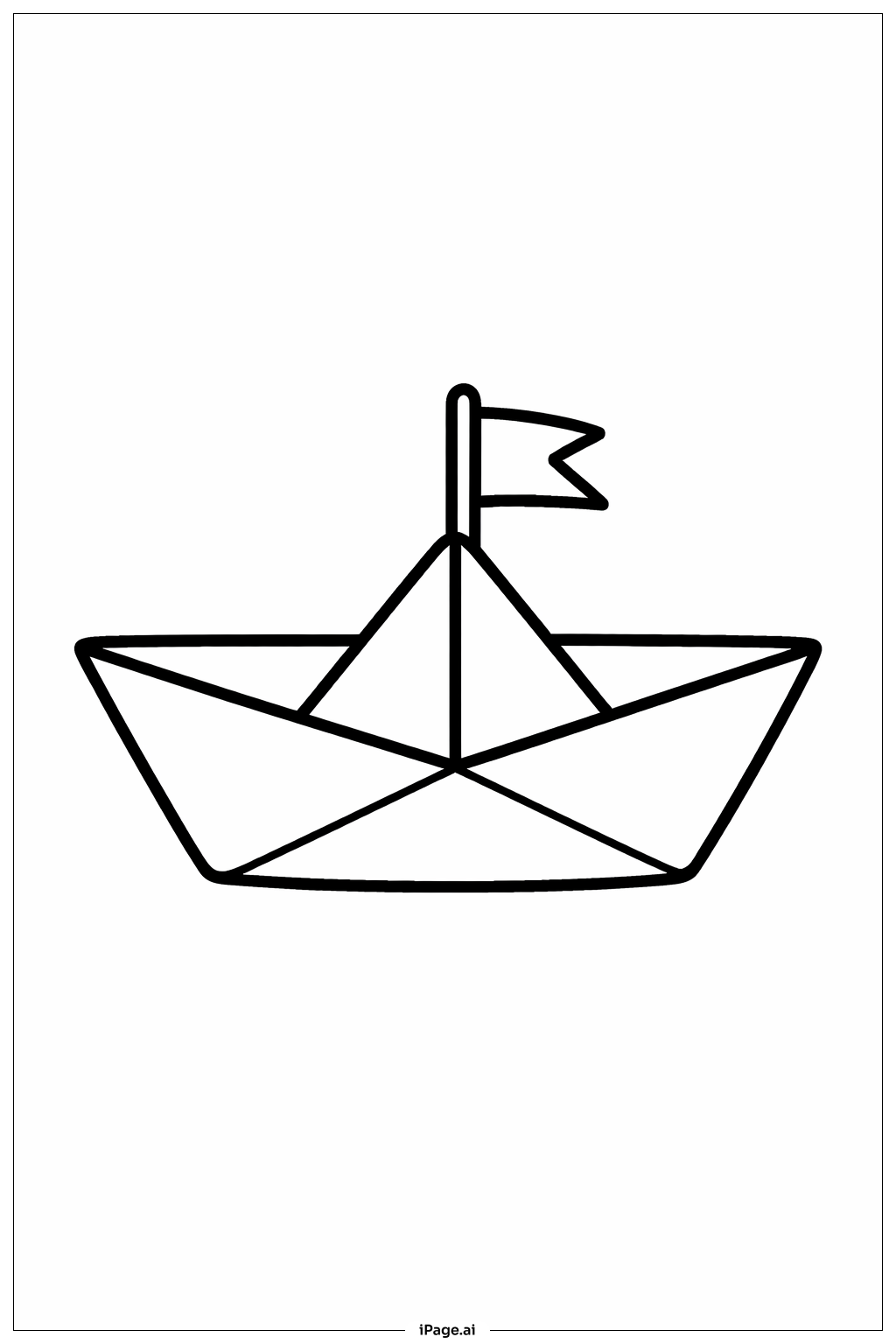  Earth Day Paper Boat Coloring Page 