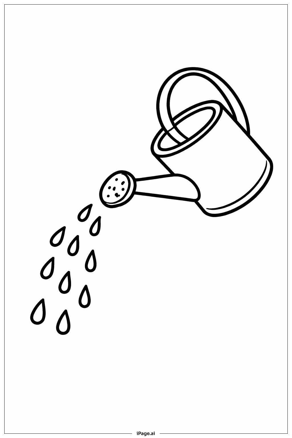  Earth Day Watering Can Coloring Page 