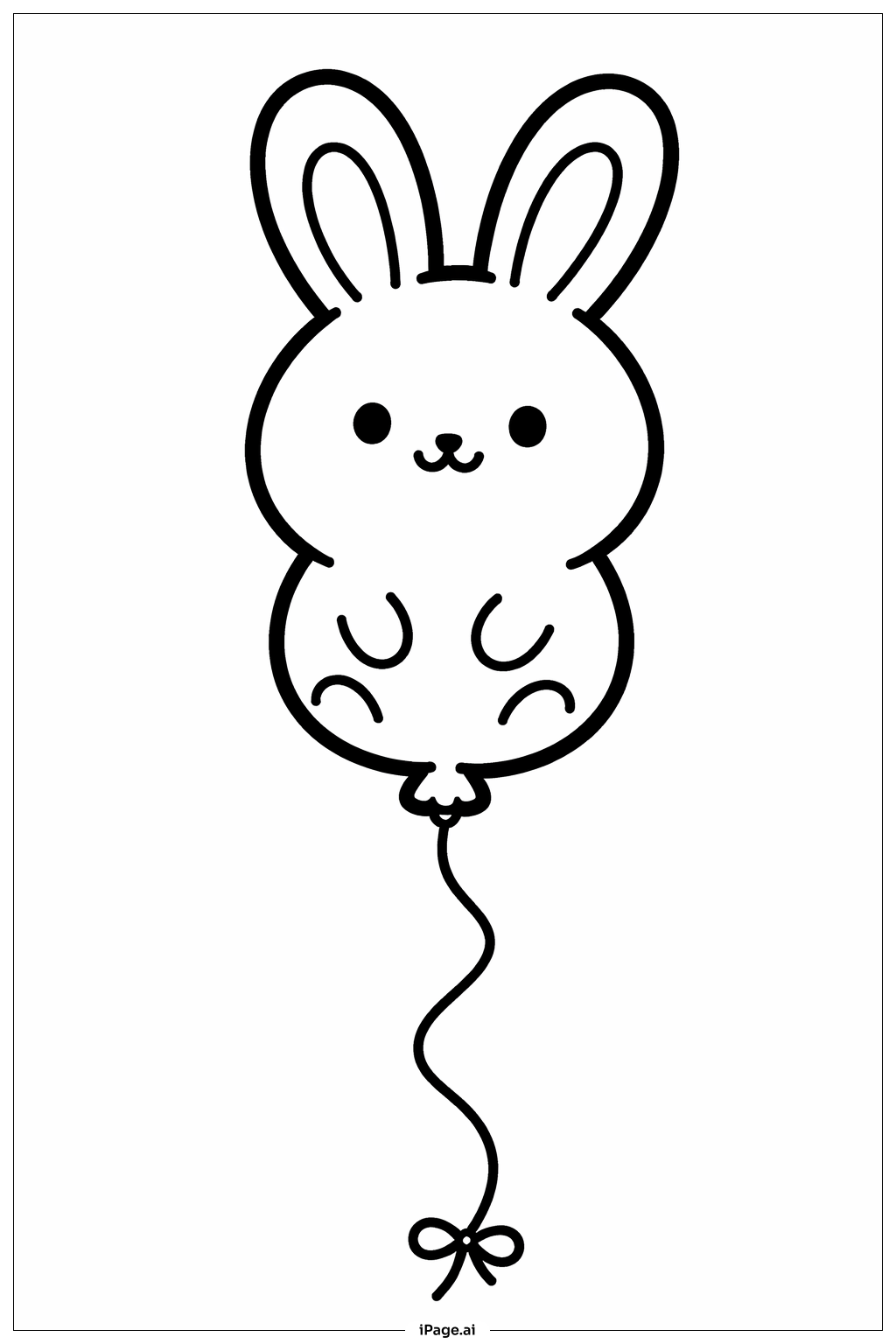  Osterballon-Hase Ausmalseite 