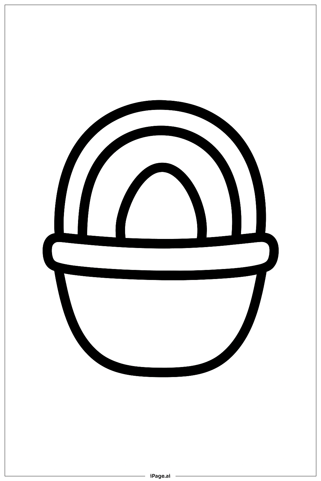  Easter Basket With One Egg Coloring Page 