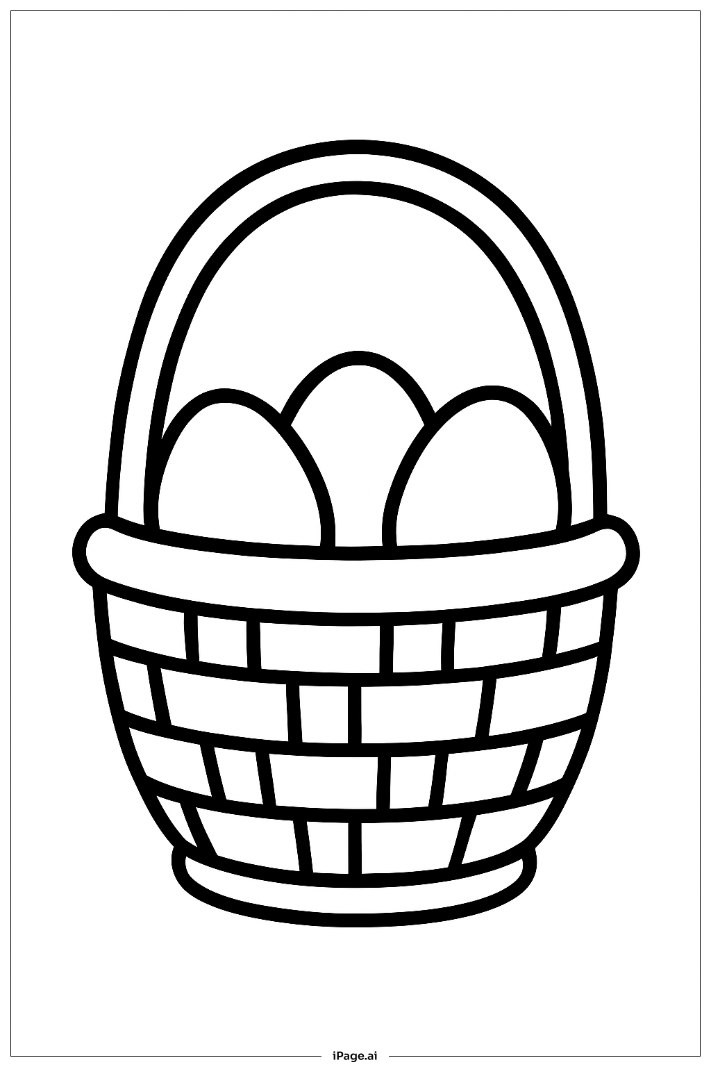  Easter Basket With Plain Weave Coloring Page 