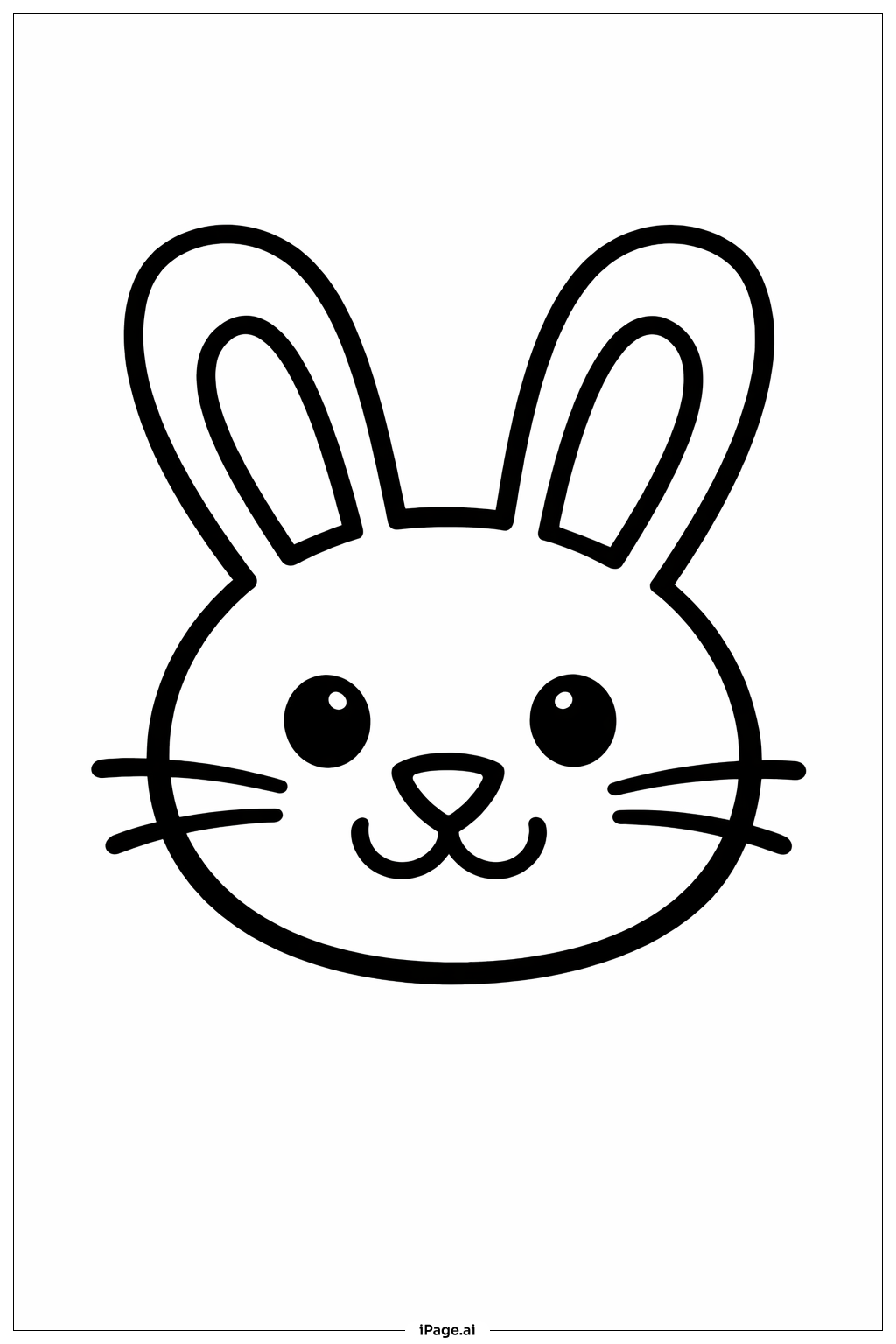  Osterhasengesicht Ausmalseite 