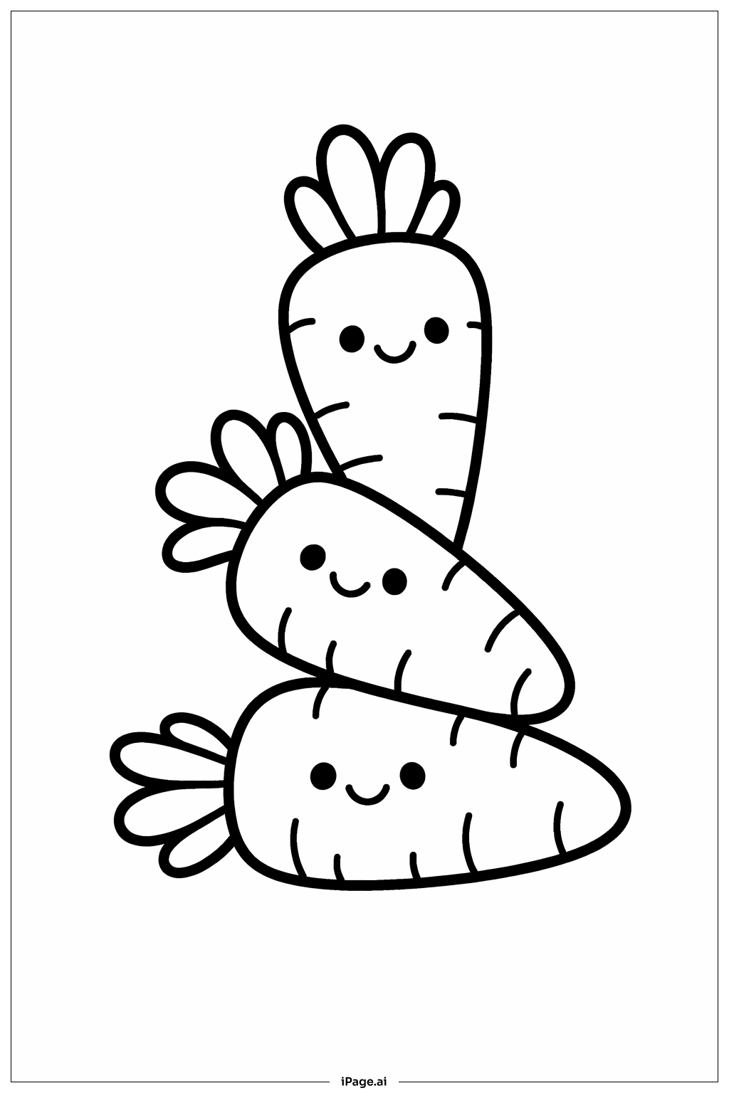  Osterkarottenstapel Ausmalseite 