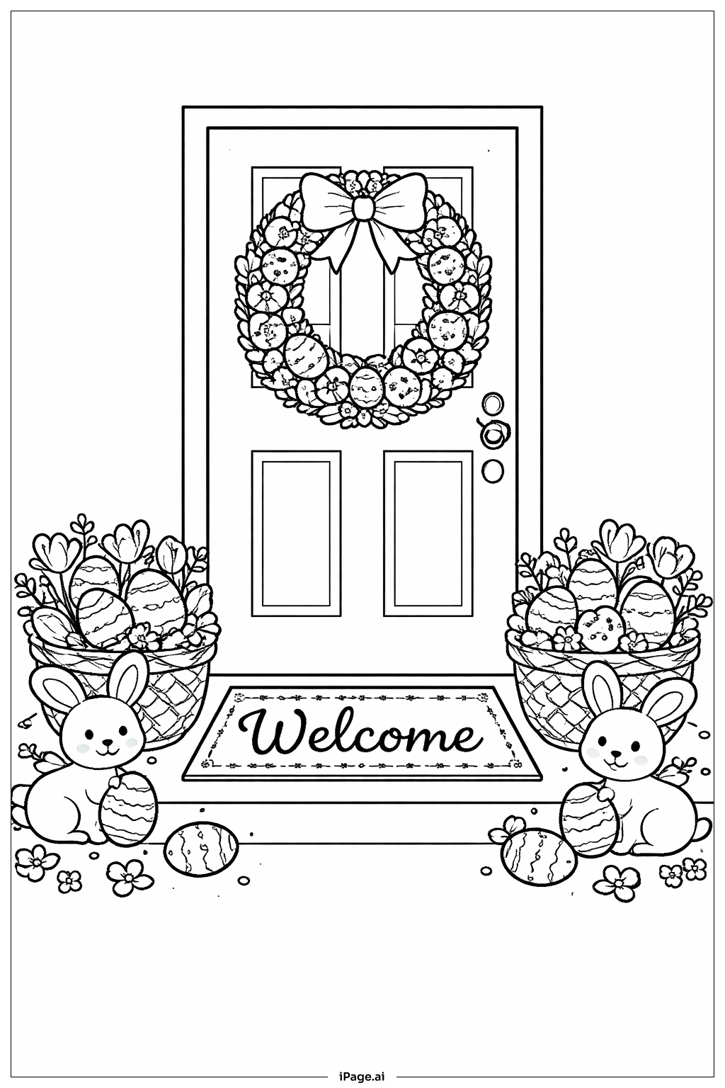 Osterliche Haustür-Begrüßung