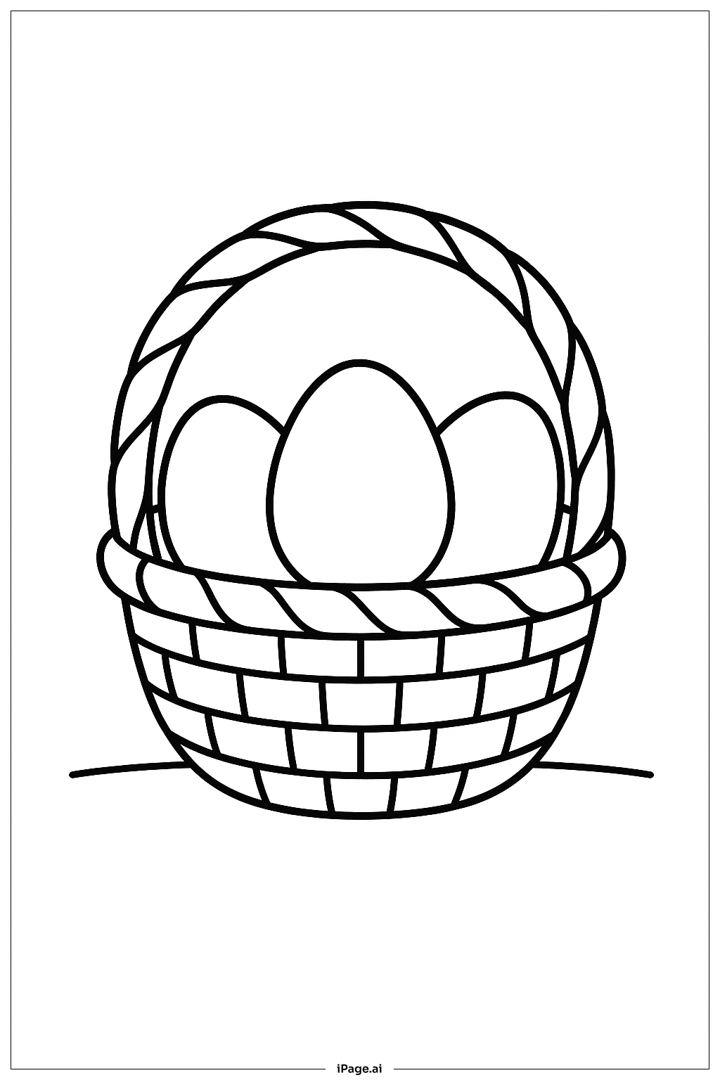 Easter Egg Basket Coloring Page