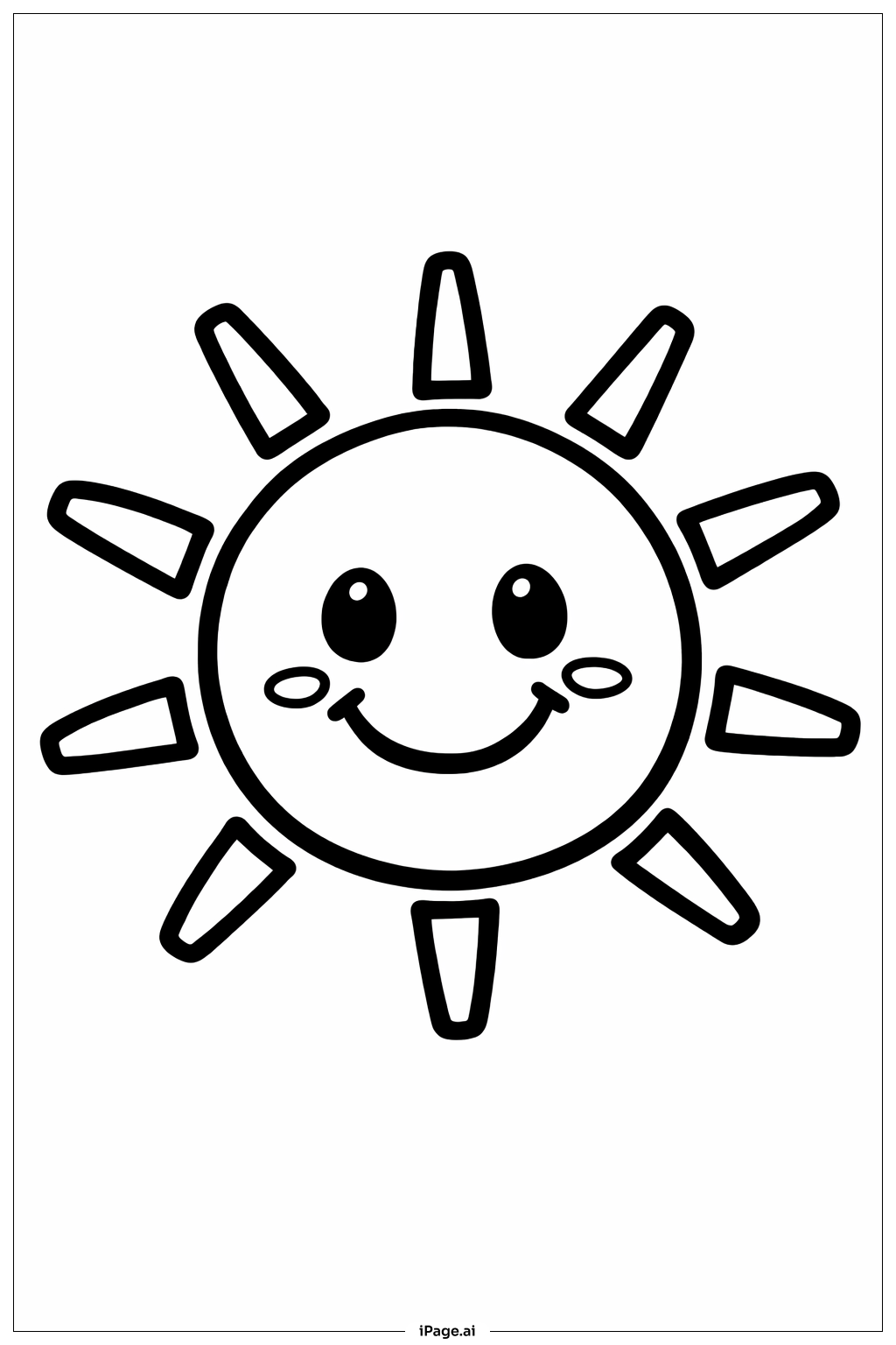  Oster Sonnenlächeln Ausmalseite 