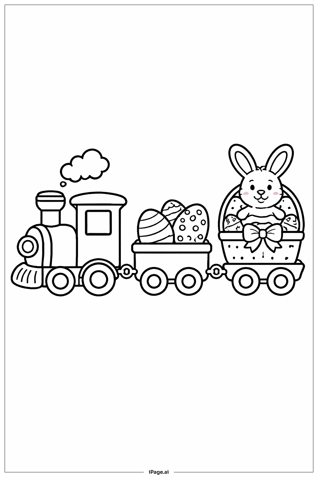  Osterzug-Spielzeug Ausmalseite 