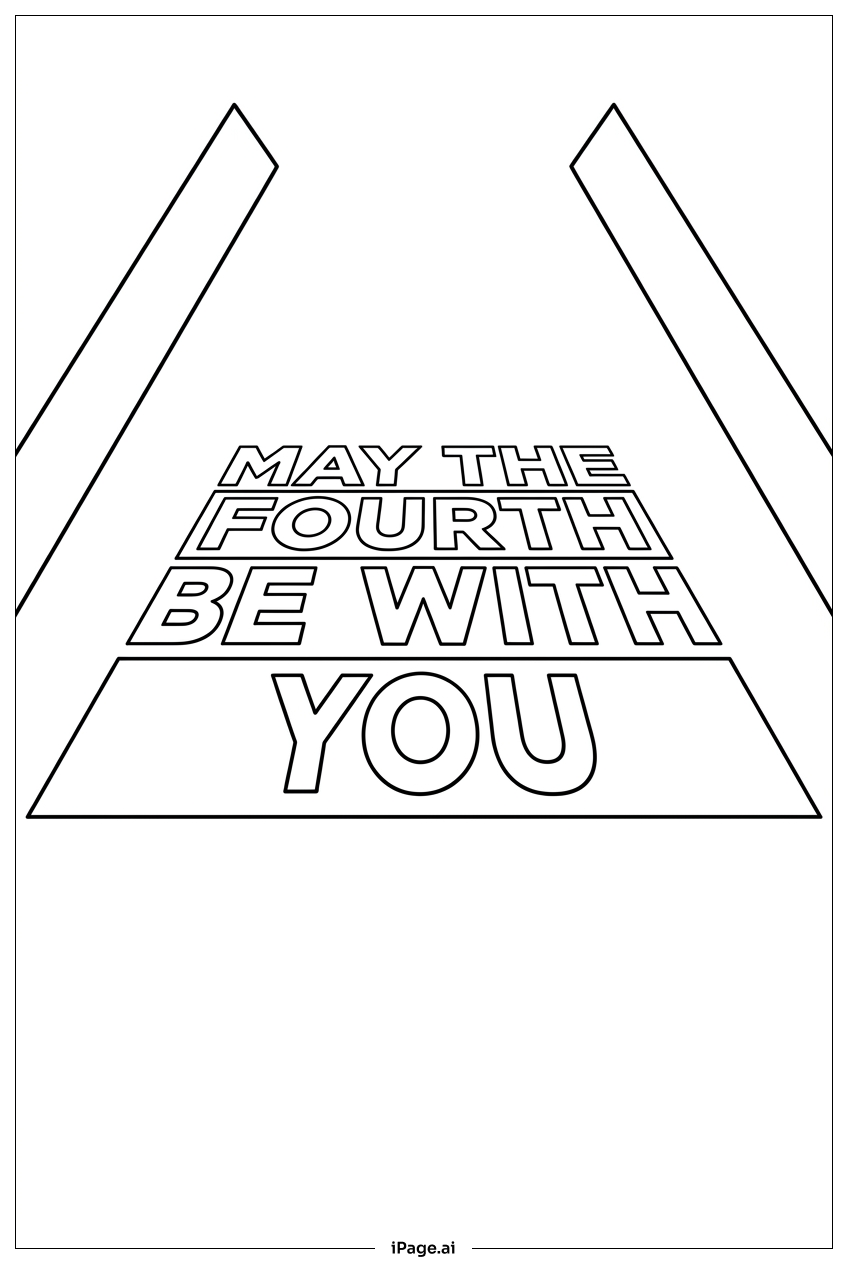 May The 4th Be With You Hyperspace Title著色頁