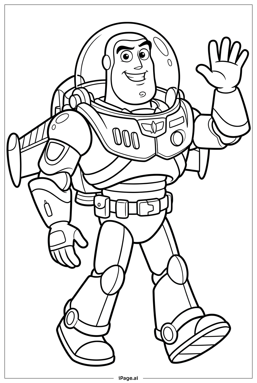 Buzz Lightyear winkt während der Patrouille