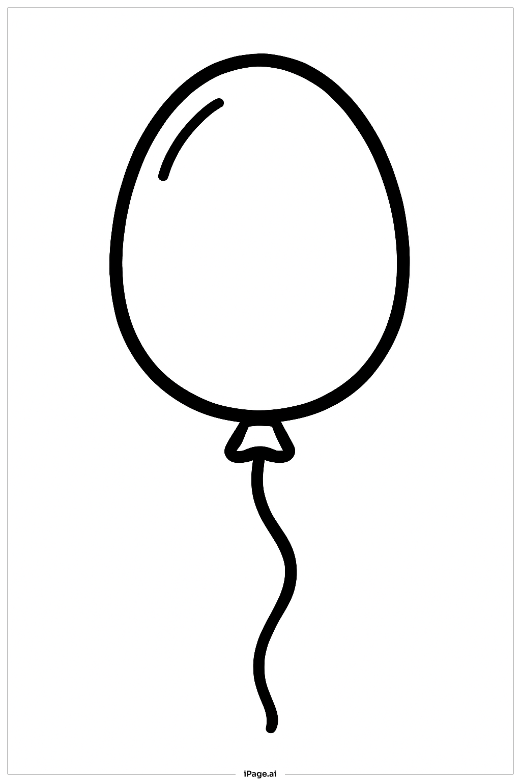 Egg Balloon Coloring Page