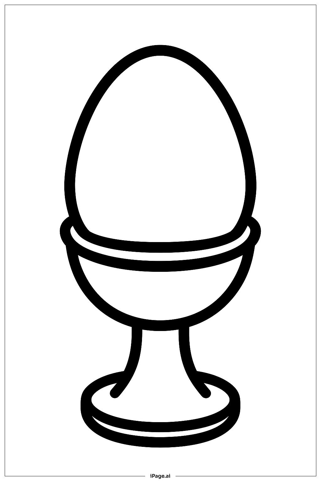 Egg On Stand Coloring Page