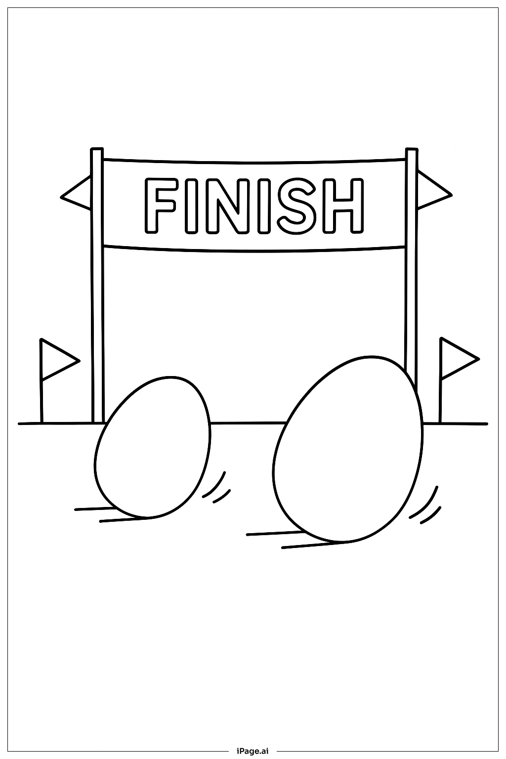 Egg Rolling Race Coloring Page