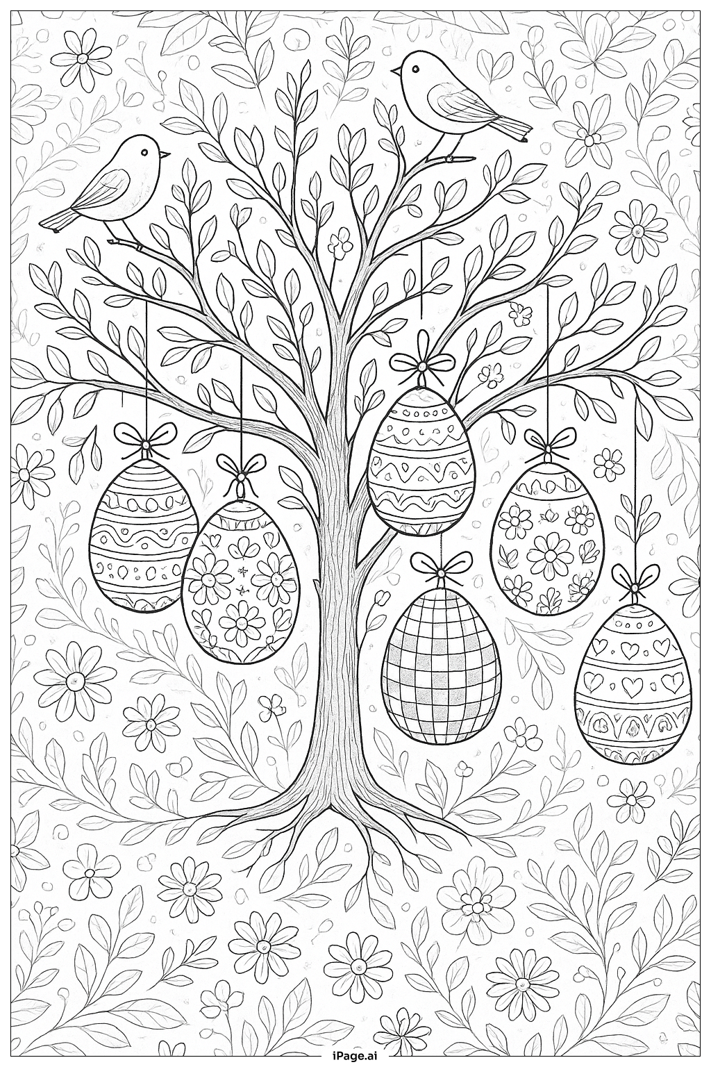 Egg Tree With Hanging Eggs