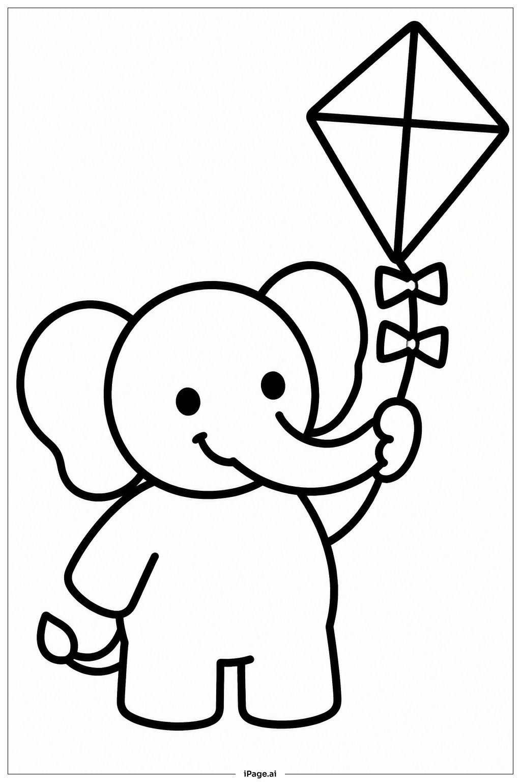 Elephant With Kite