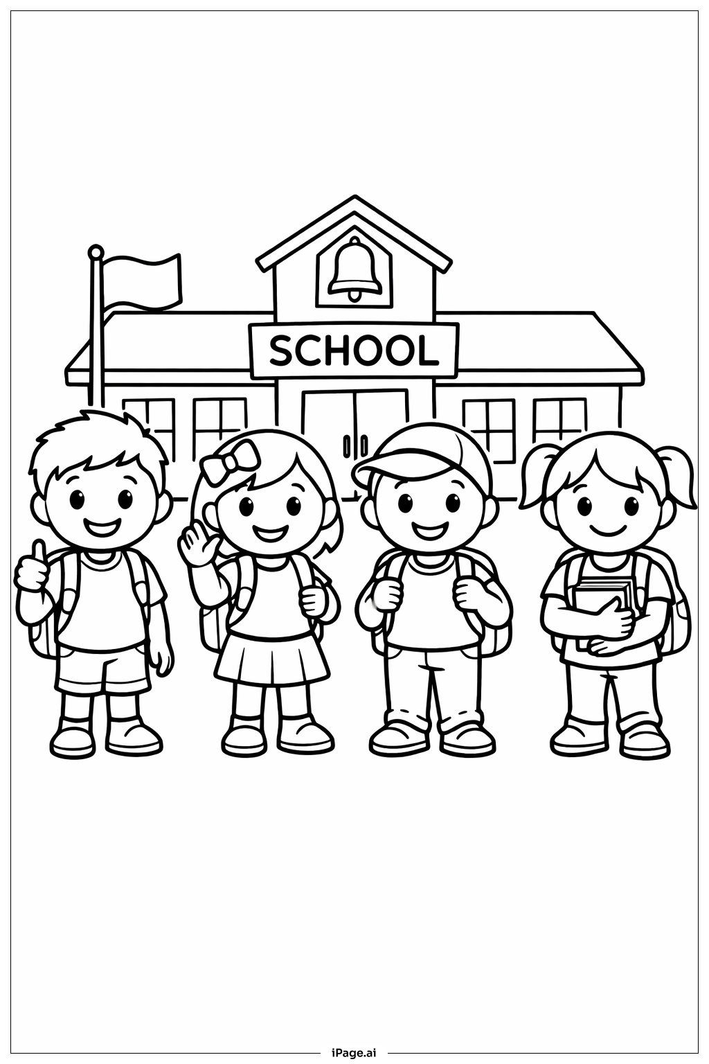  Emoji School Day Coloring Page 