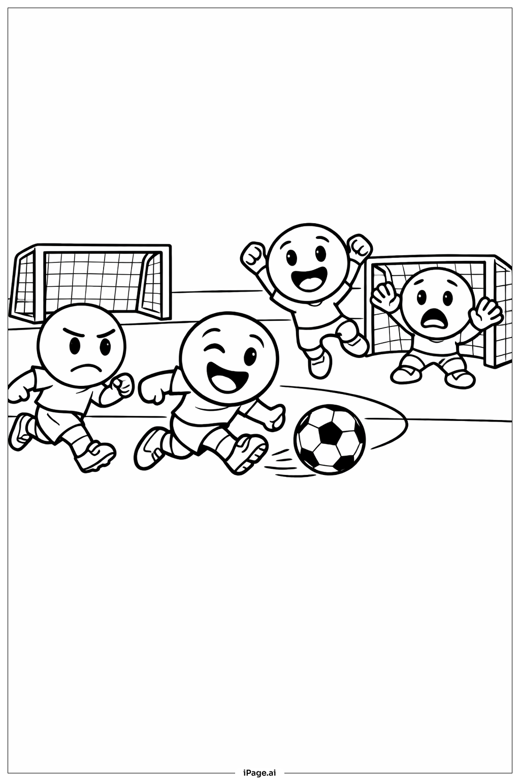  Emoji Sports Game Coloring Page 