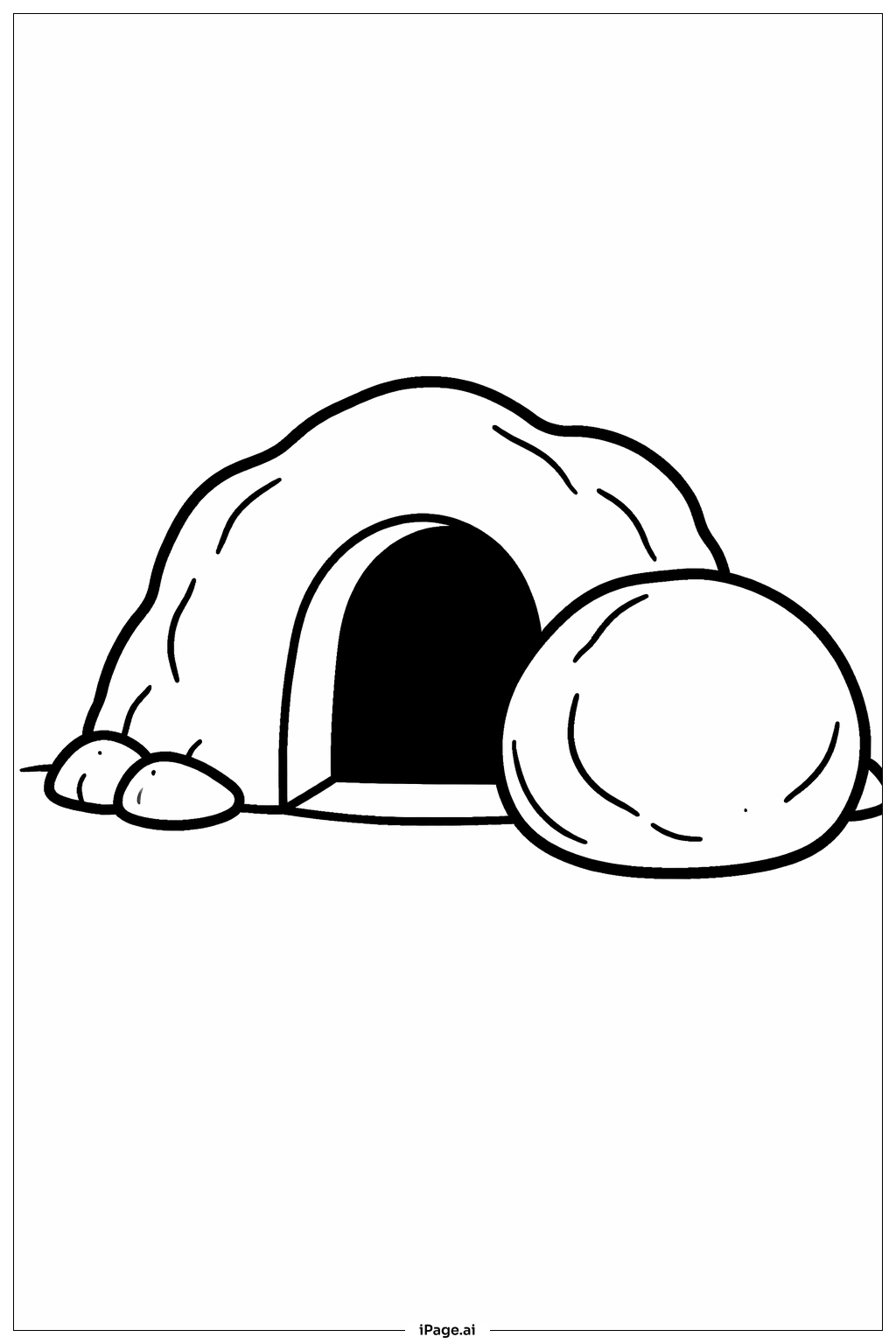 빈 무덤 조용한 돌 색칠공부 페이지