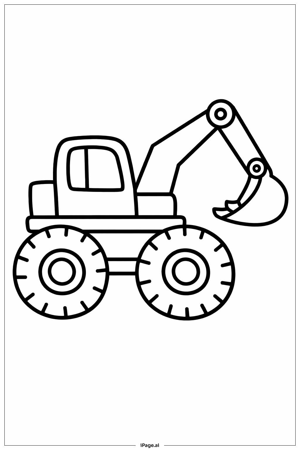 Escavadora com Rodas Grandes