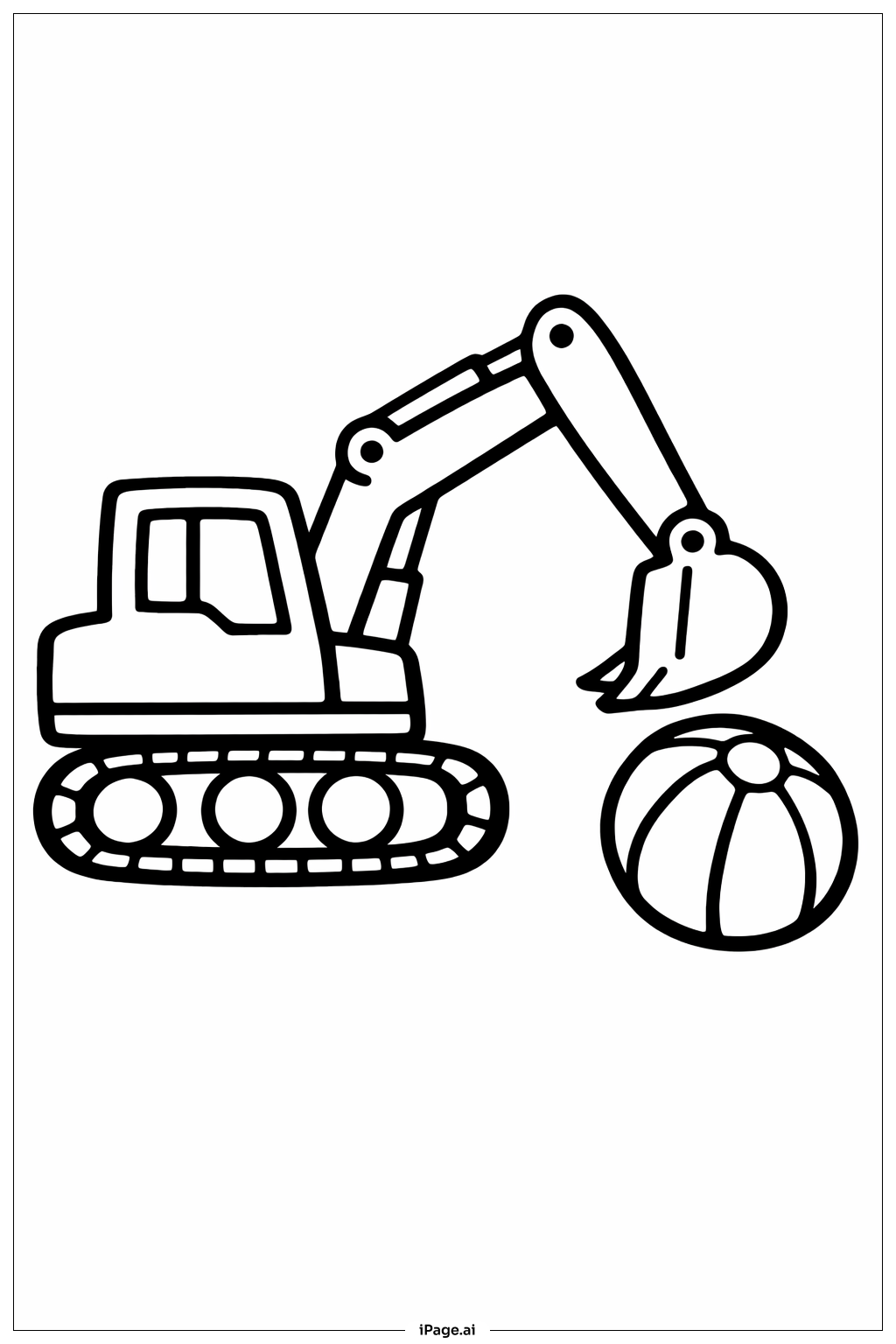 Excavator With Toy Ball