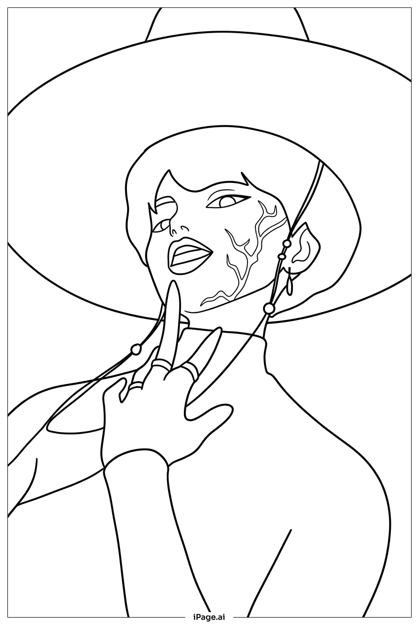  Kpop Demon Hunters enchanter whispers secret vow Coloring Page 