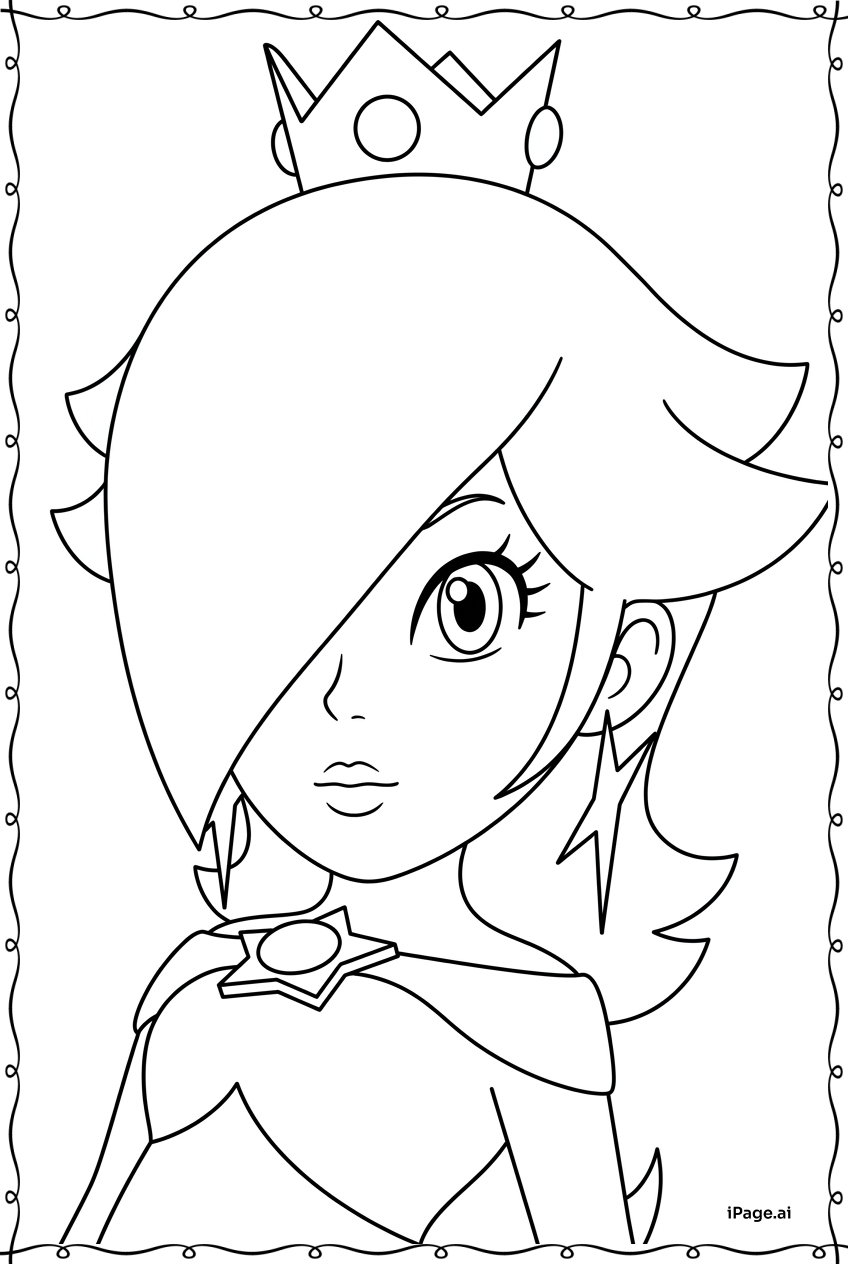  Rosalina Royal Portrait With Gentle Smile Coloring Page 