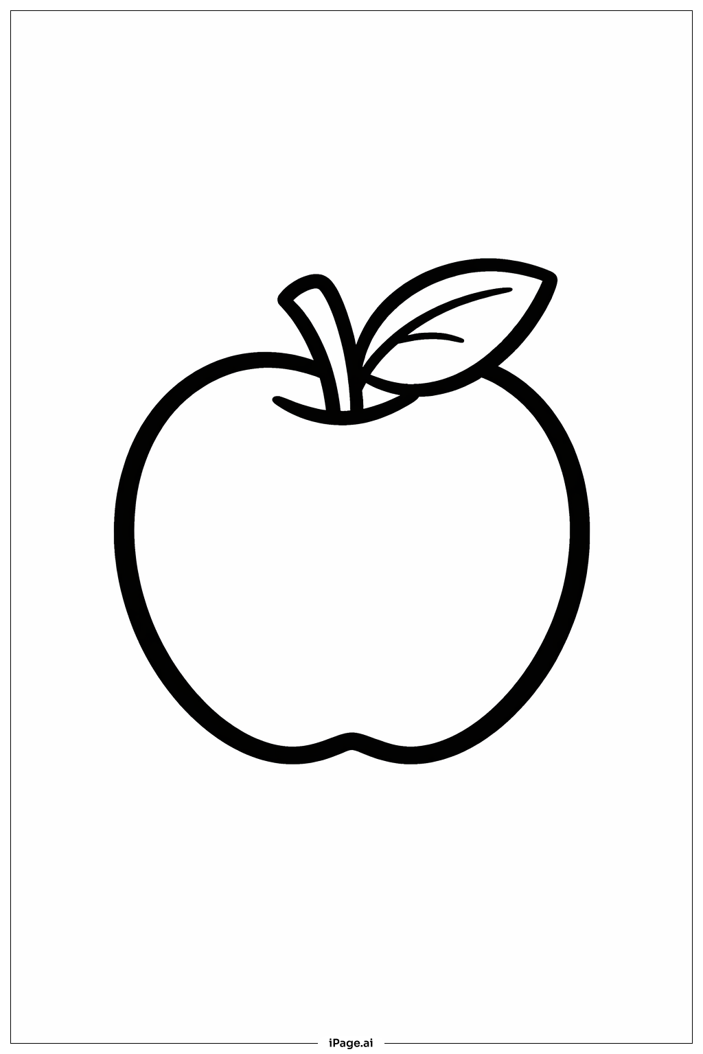  秋天蘋果著色頁 