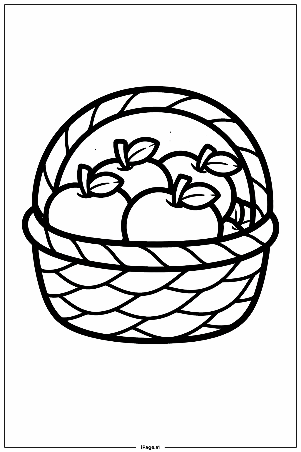  秋季籃子著色頁 