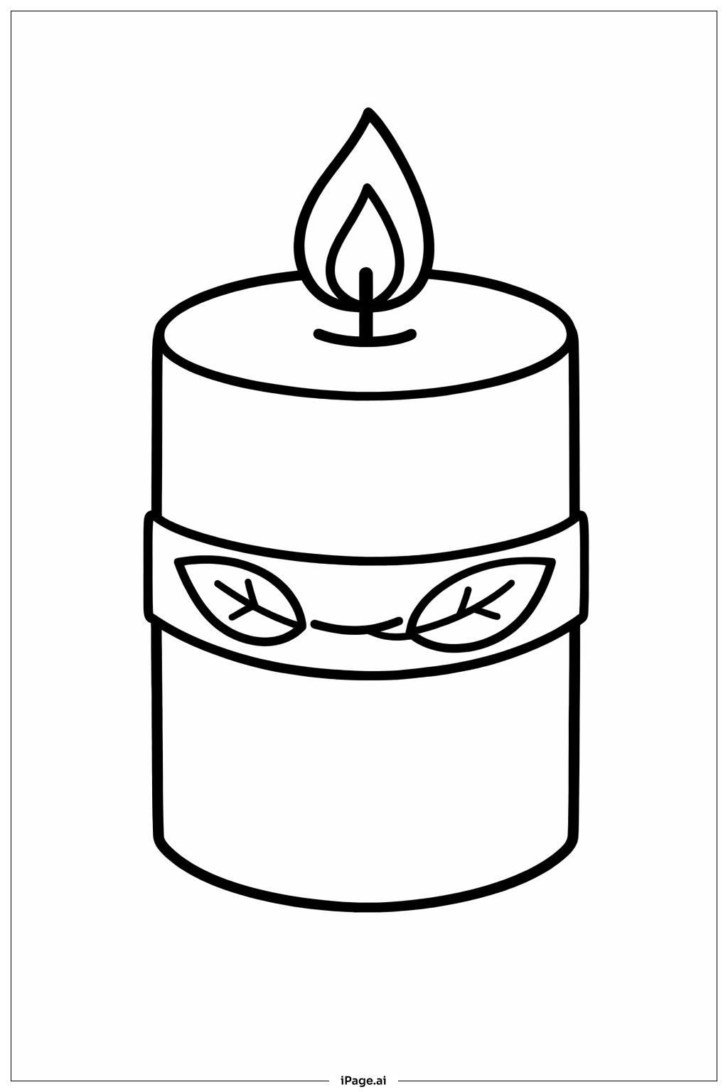  秋季蠟燭著色頁 