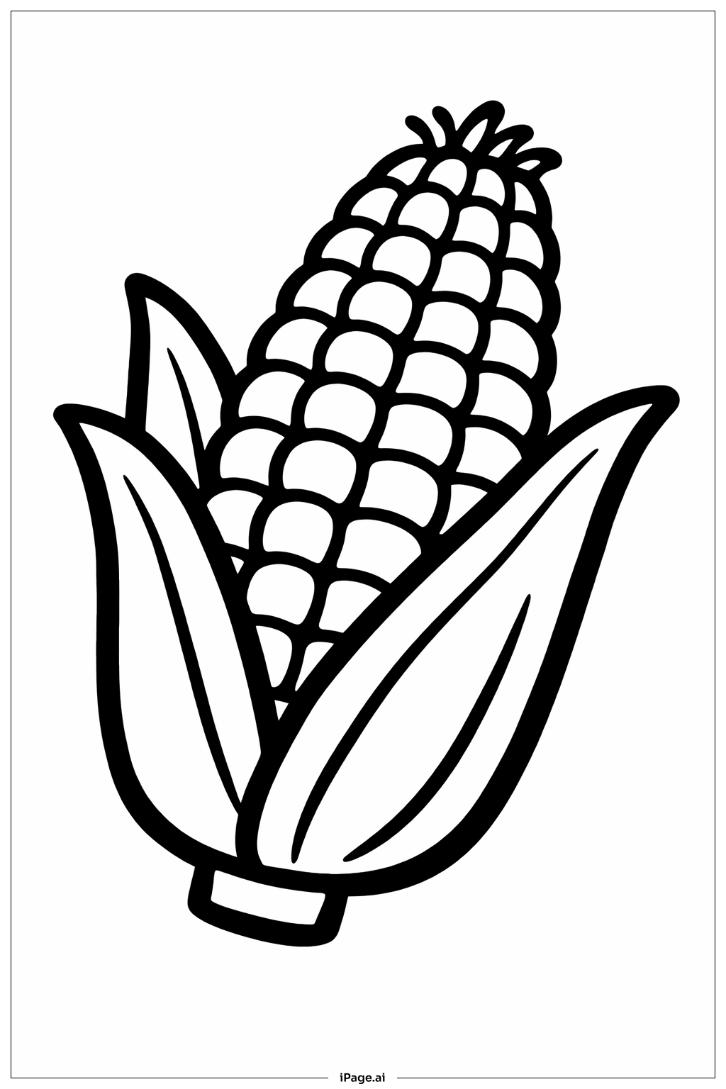  秋季玉米著色頁 