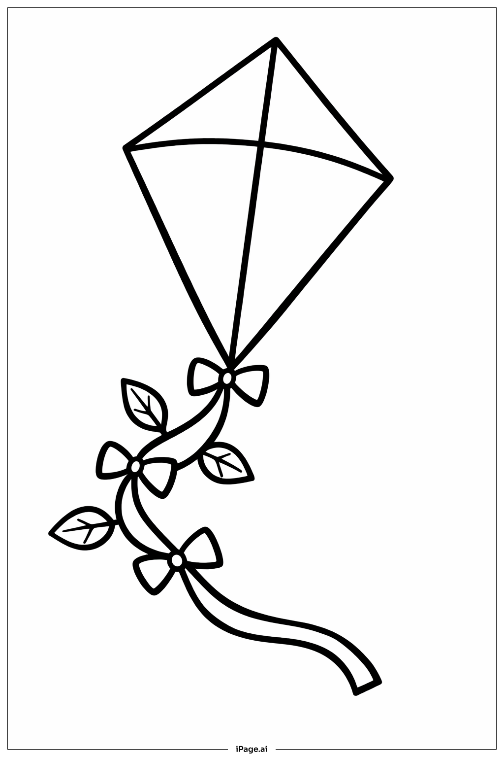  秋天風箏著色頁 