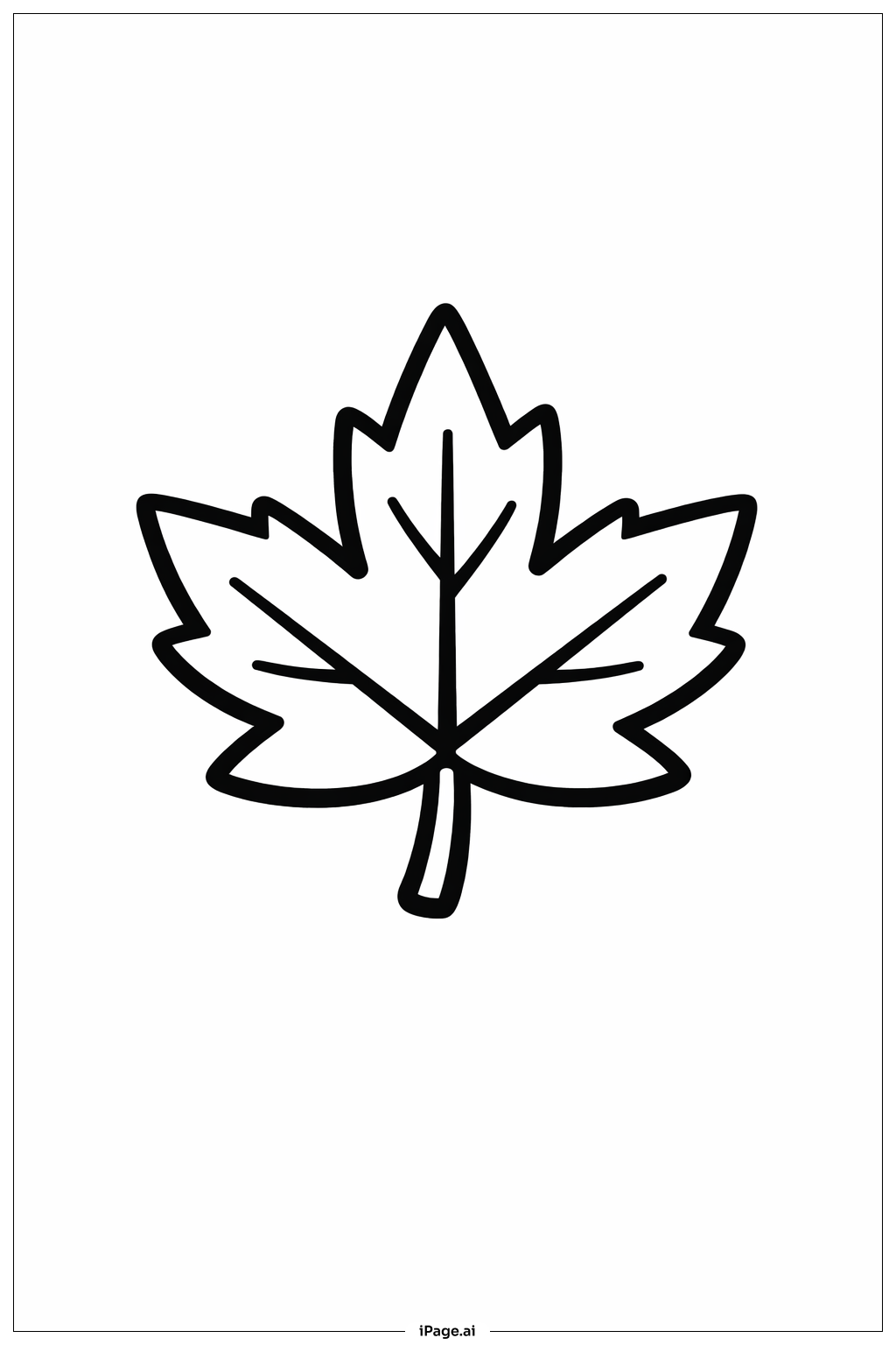  秋天楓葉著色頁 