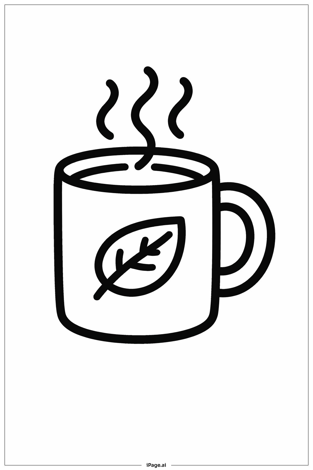  秋季馬克杯著色頁 