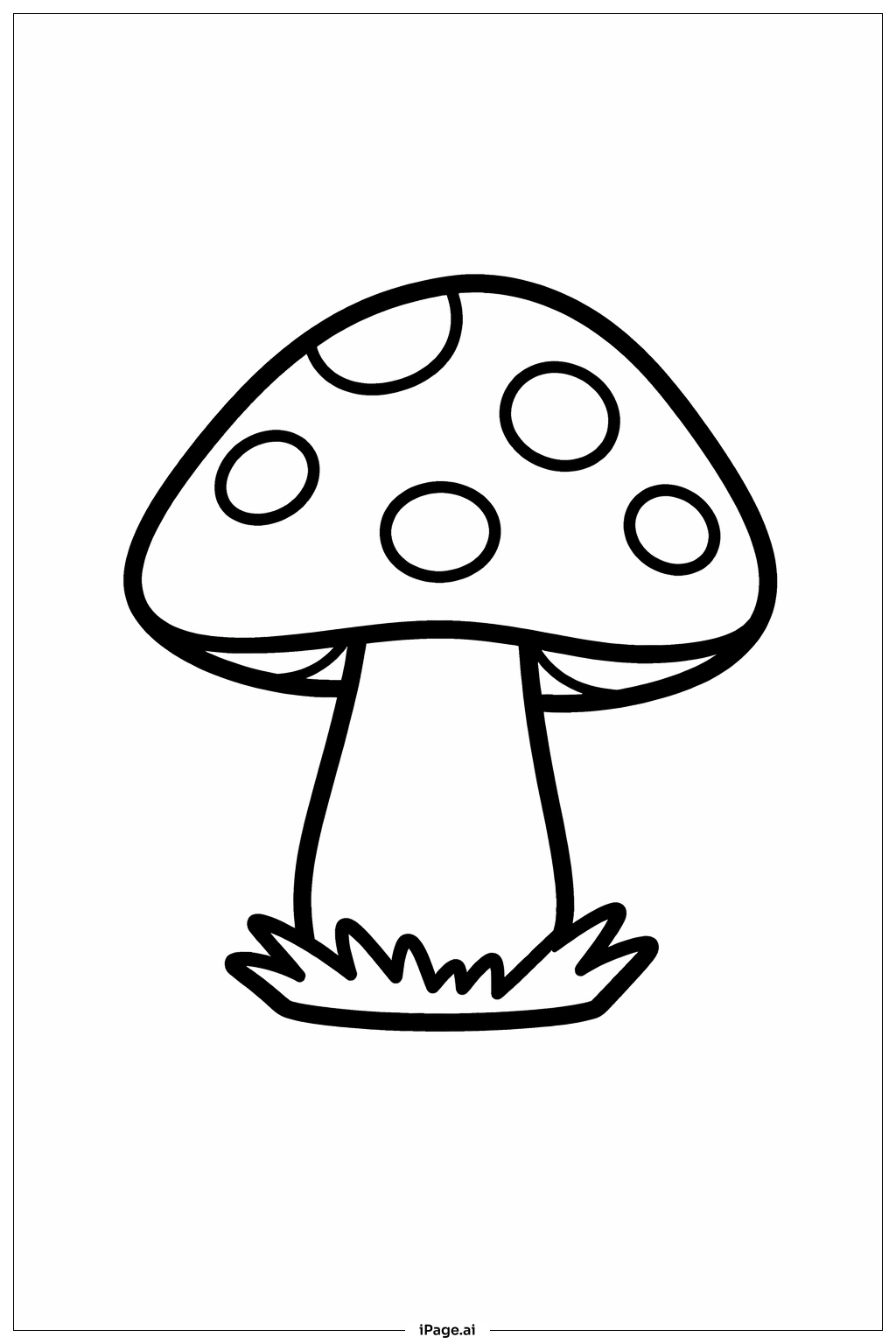  秋天蘑菇著色頁 