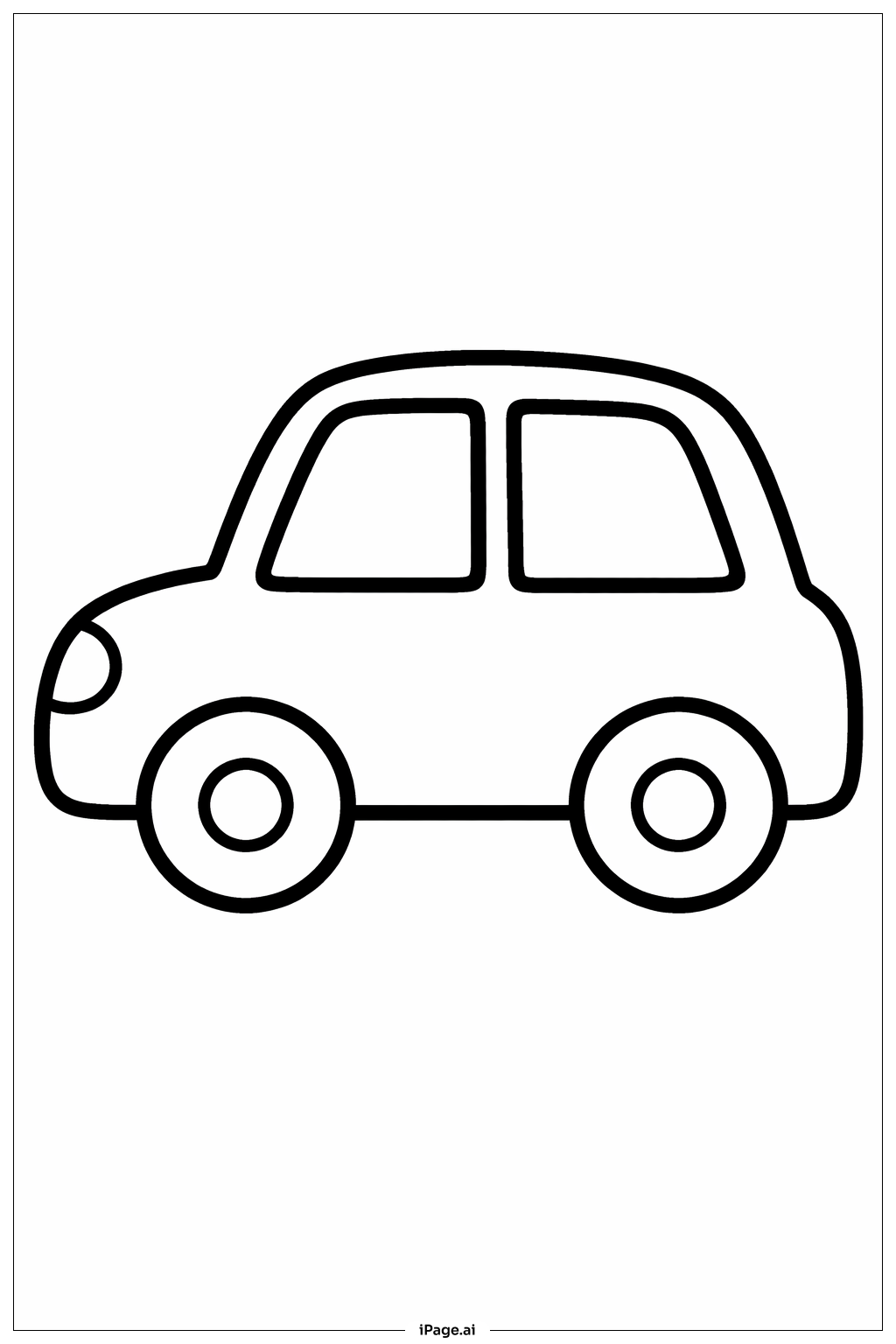 家庭轿车填色页