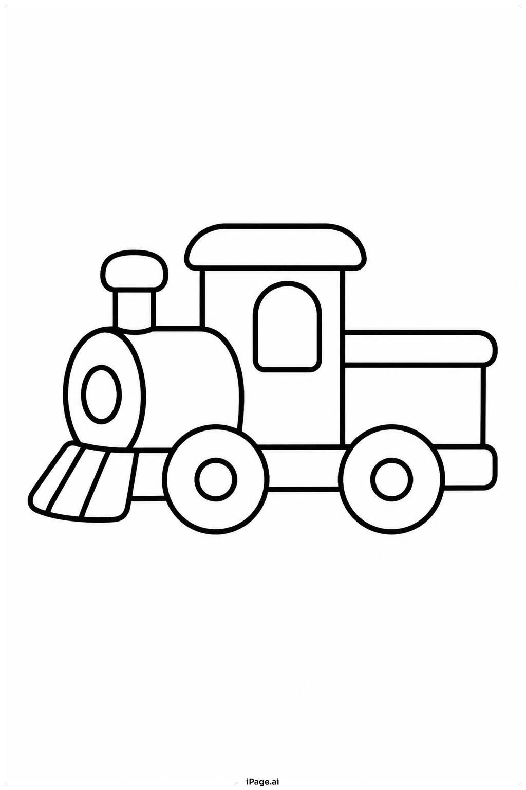 Página para colorear de Tren de la Granja